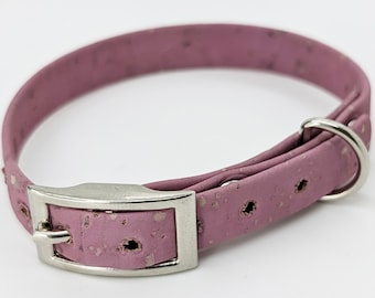 Schnalle Kork-Katzenhalsband in Lila
