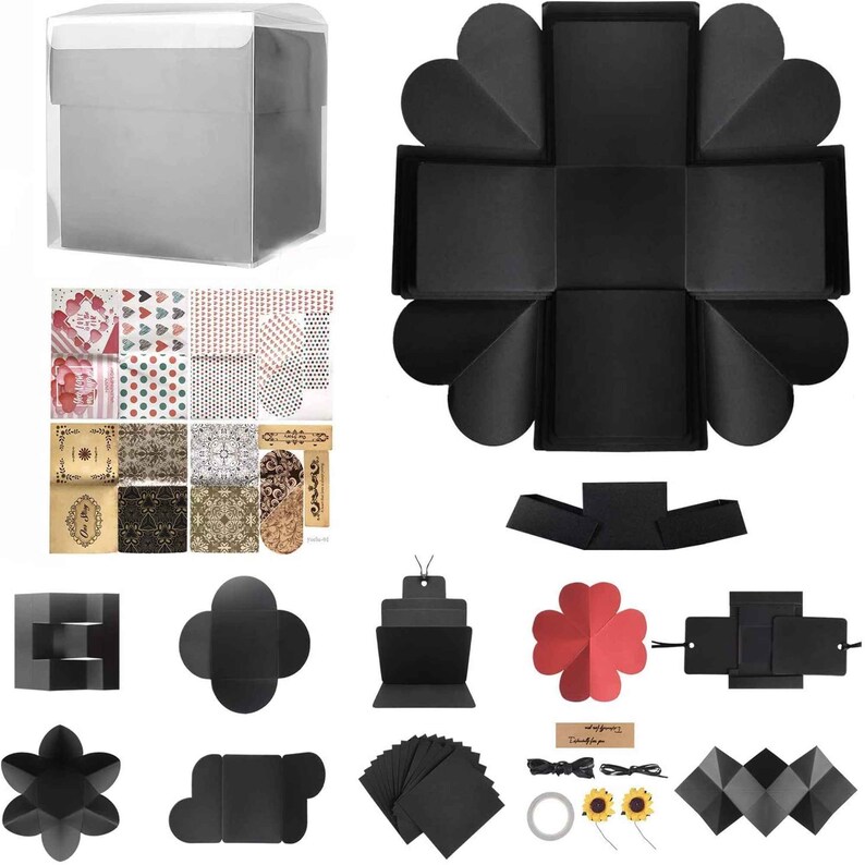 Explosion Box, Memory, Scrapbook, Photo Album Box for Birthday
