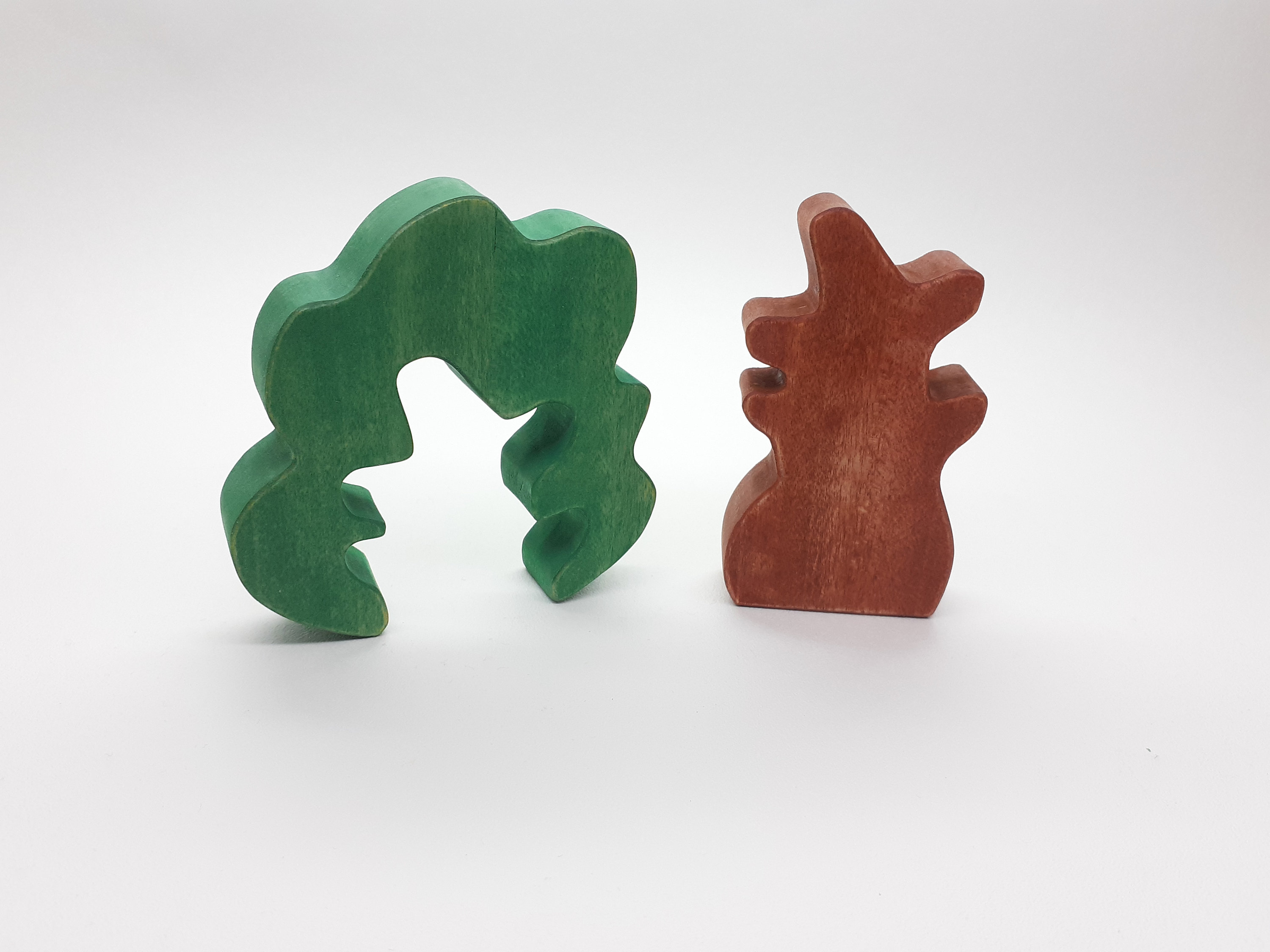 Bunte Holzspielzeug Dachs mit Eiche Puzzle Baum Tier spiel set | Etsy