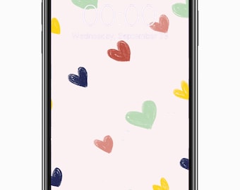 Wallpapers/ Lock Screens for iPhone, Samsung, Huawei and etc. Downloadable digital art, Different Hearts