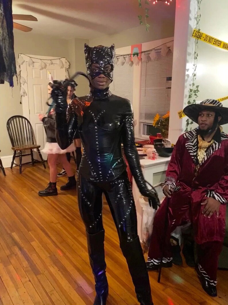 Vrouwen Cosplay Kostuum Cat Suit Jumpsuit Bodysuit Etsy