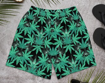 Sports shorts Designer Swimsuit Marijuana Leaf Print Hemp gym shorts Plant daddy Custom Designer swimwear Cannabis Men/'s Swim trunks