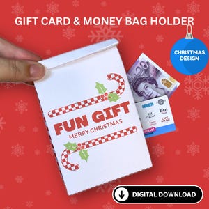 Porta carte regalo per hamburger da asporto di Natale / Porta carte da grattare, Busta per soldi di Natale, Regalo per insegnanti, Porta carte da grattare *Digitale*