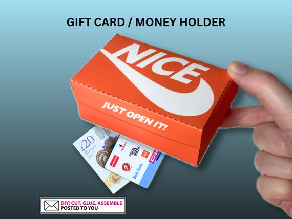 Shoe Box Gift Card Holder | DIY Money Holder Box, Birthday