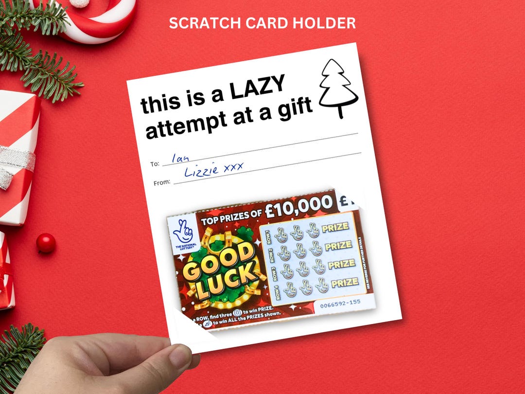 Funny Christmas Scratch Card Holder | Funny Gifts, Gag Gifts, White ...