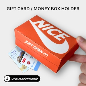 Caja para tarjetas de regalo/caja para guardar dinero, bolsa tipo billetera para regalo de cumpleaños, sobre divertido con comida para zapatillas deportivas, caja para zapatos, caja para guardar tarjetas de regalo *digital*