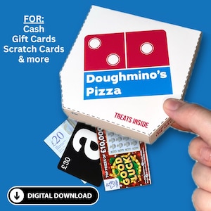 pour carte-cadeau Pizza Pizza | Enveloppe pour billets de banque, porte-monnaie pour anniversaire ou carte à gratter, portefeuille en espèces, nourriture rigolote, carte à gratter domino *numérique*