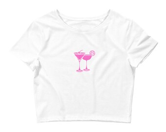 Y2K Margarita Baby Tee - Trendy Women's Crop Top for a Fun Summer Look, Y2K T-Shirt