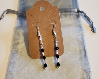 Black and Silver Earrings