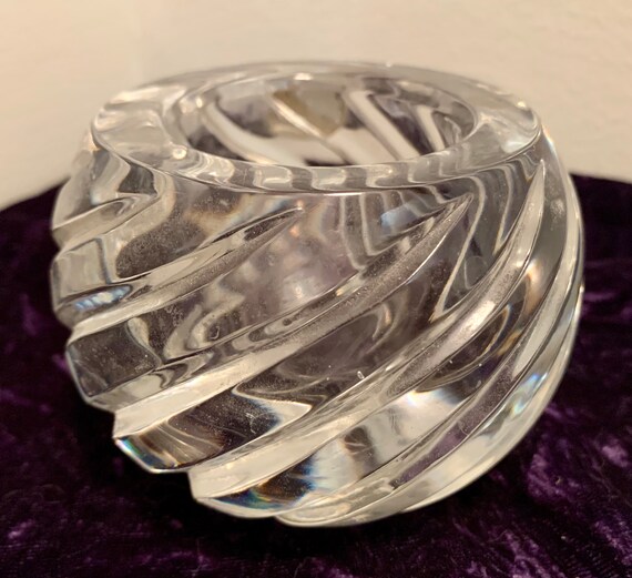 Vintage Gorham Crystal Candle Holder Yugoslavia Etsy