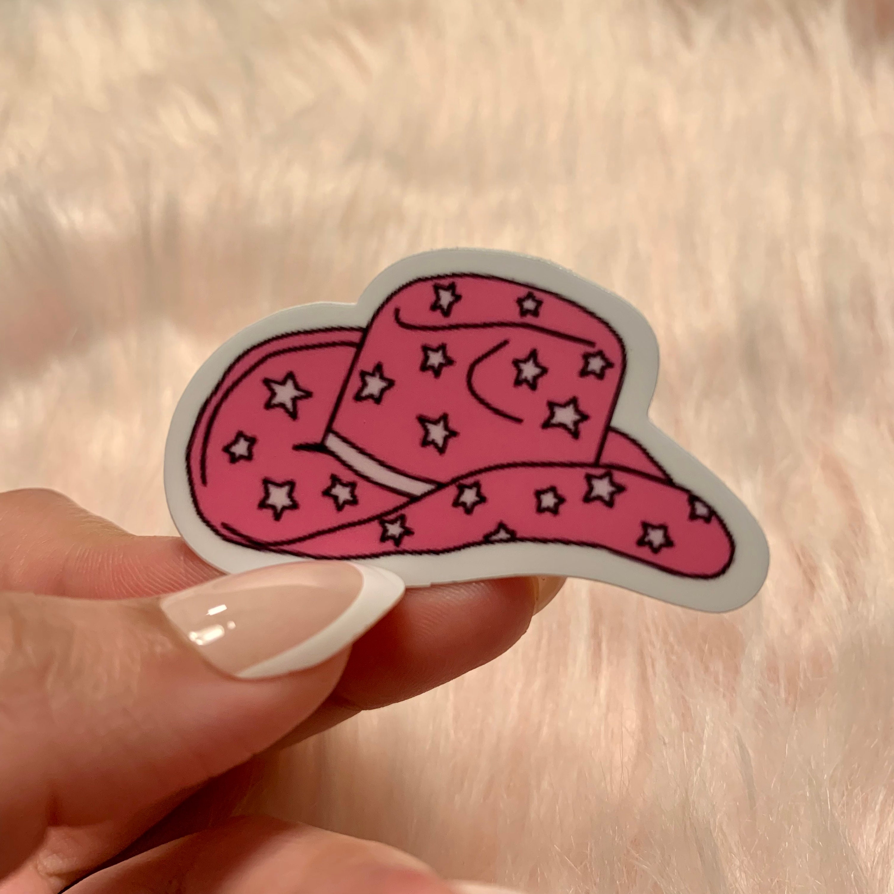 Pink Cowgirl Hat Sticker Pink Cowboy Hat Sticker Pink - Etsy
