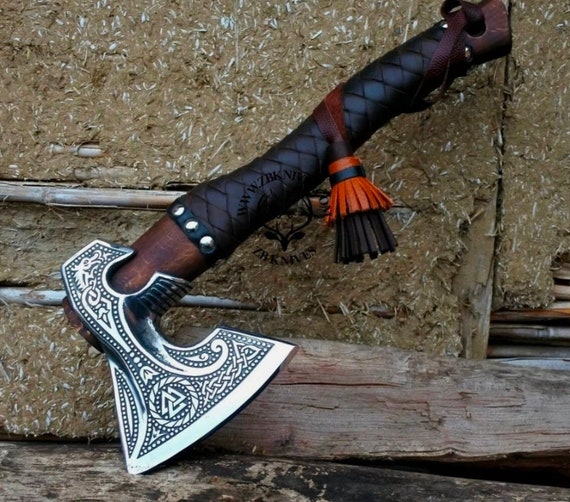 Hacha vikinga forjada, hacha arrojadiza, hacha de batalla de acero al  carbono, hacha de camping con barba vikinga con grabado a mano rúnico  personalizado, ENVÍO EN EL MISMO DÍA -  México