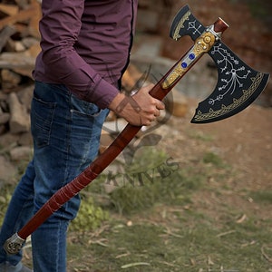 Hand-forged Kratos Axe  Fully Functional Leviathan Axe