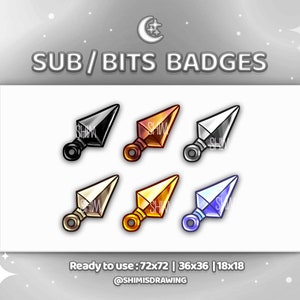 P2U - Japan Kunai Ninja Sub/Bit Twitch Pins