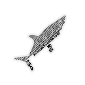 Dun Dun Dun Jaws Sticker, Shark Jaws Stickers, Jaws Sticker - Kiss-Cut Stickers