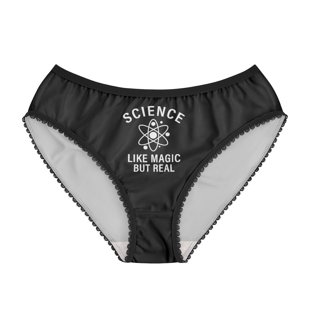 Science, Like Magic but Real Women's Briefs, Funny Scientist Women's Panties,  Science Lover Women's Underwear Women's Briefs/panties 