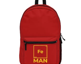 Iron Man Backpack, Funny Iron Man School Backpack, Funny Science Backpack - Backpack (Made in USA)