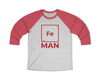 Iron Man 3/4 Camiseta de manga, Funny Iron Man 3/4 Camisa de manga, Funny Science 3/4 Sleeve Tee - Unisex 3/4 Sleeve Tee