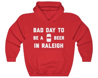 It's A Bad Day To Be A Beer In Raleigh Felpa con cappuccio da uomo, Felpa con cappuccio tailgating, Felpa con cappuccio da calcio - Felpa con cappuccio da uomo