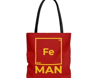 Iron Man Tote Bag, Funny Iron Man Bag, Funny Science Shopping Bag - Tote Bag