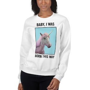 Baby I Was Born This Way - Lady Gaga LGBTQ+ Unisex Sweatshirt
