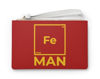 Iron Man Clutch Bag, Funny Iron Man Clutch, Funny Science Clutch Purse - Clutch Bag