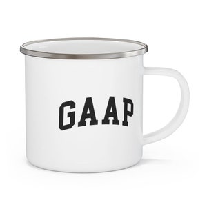 GAAP - 面白い会計士マグ、会計士ギフトマグ、CPAギフト、会計マグ、面白い会計ギフト - エナメルキャンプファイヤーマグ