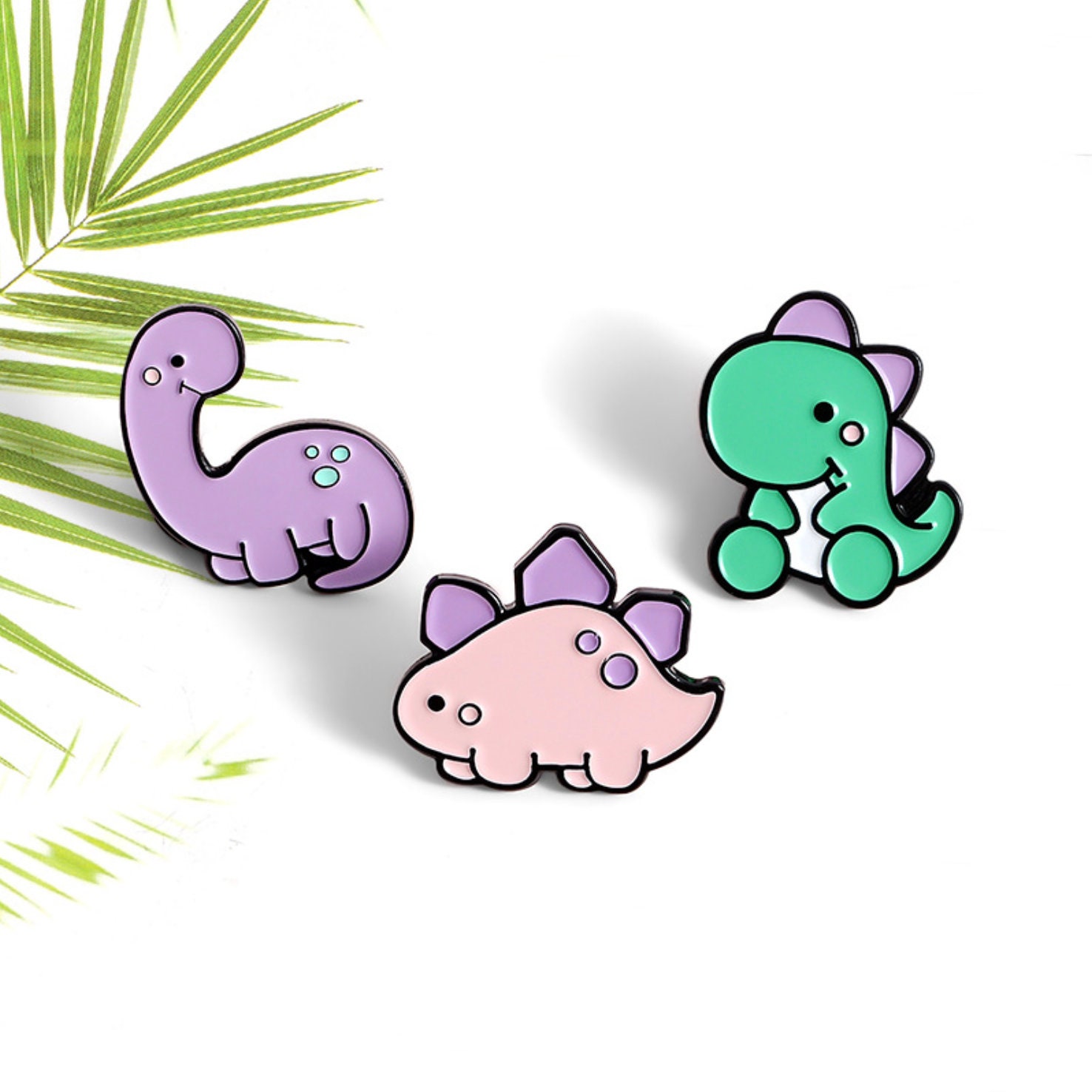Dinosaur Enamel Pin Set 3 pins gift set gift for children | Etsy