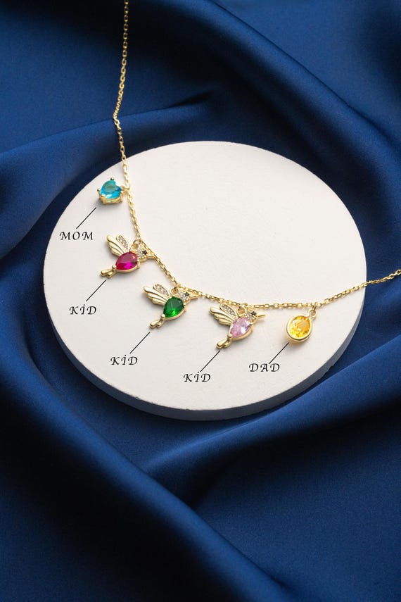 Pendant Grandmother Pin With Birthstones Personalized Grandma