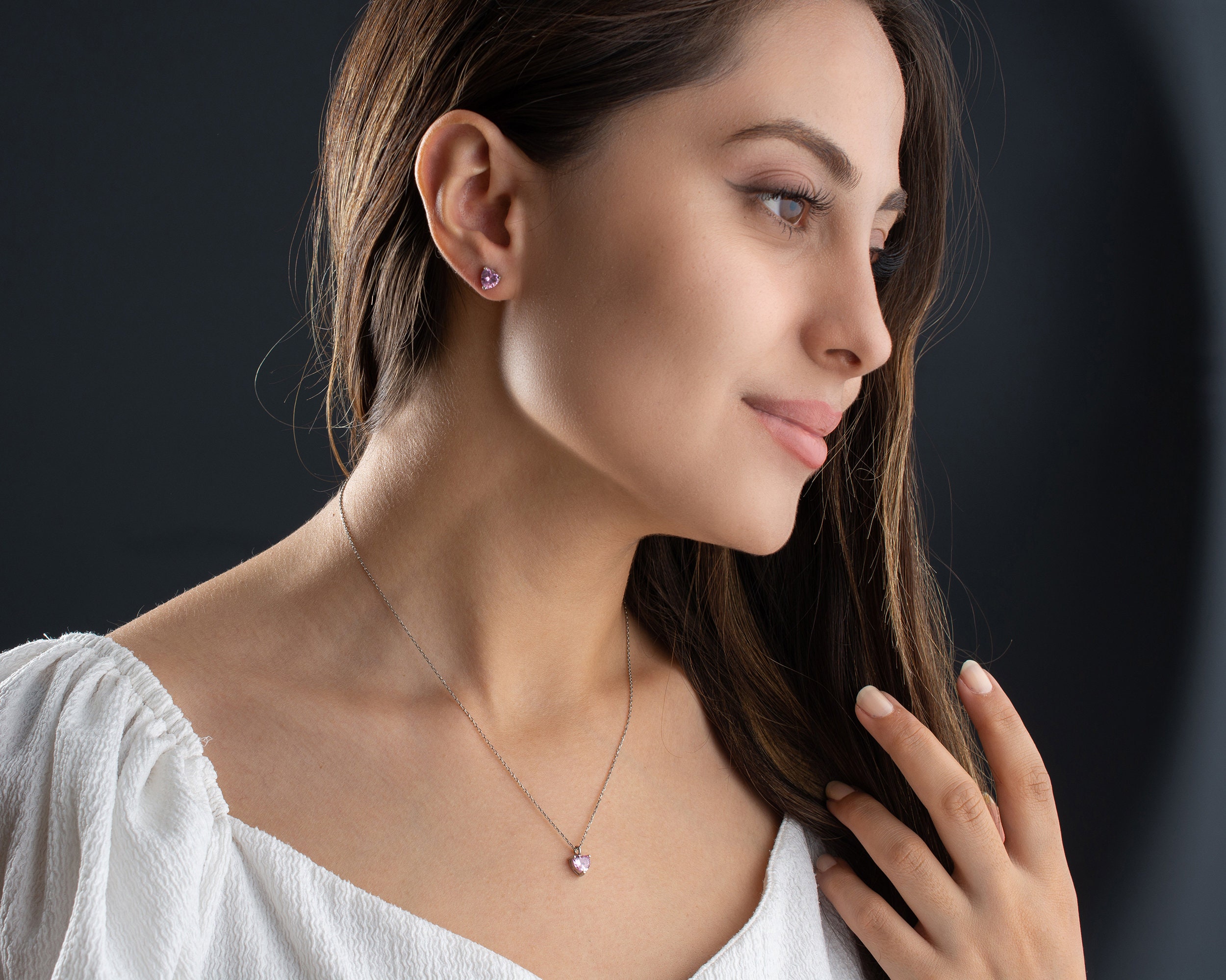 Birthstone Necklace and Earring Set Necklace Earring Set for Mom