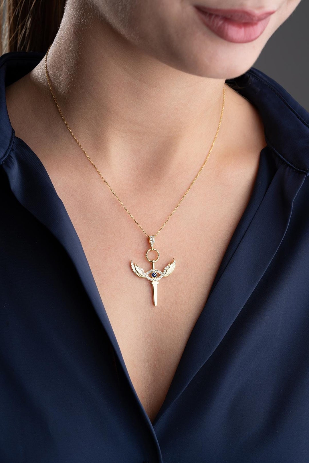 Pendant Evil Eye Charm Michaels Evil Eye Round Necklace – John