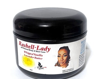 Rashell-Lady's All Natural Body & Hair Care, Vegan, Vanilla Lavender Butter