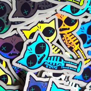 Night In The Woods, Sticker Pack, Video Games, Skeleton Mae, Holographic, Gamers, FREE UK SHIPPING