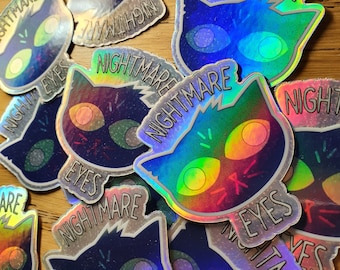 Night In The Woods, Stickers, Video Games, Mae, Holographic, Gamers, Triple Pack, FREE UK SHIPPING