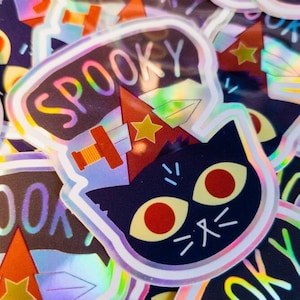 Night In The Woods, Stickers, Video Games, Spooky Mae, Witchdagga Holographic, Gamers, FREE UK SHIPPING