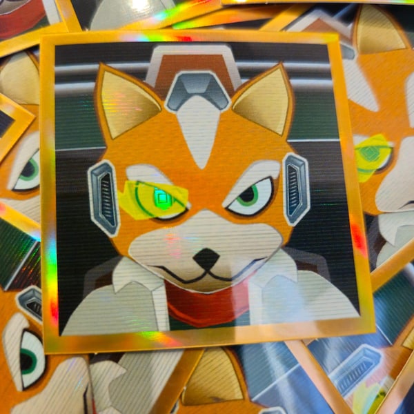 Starfox | Stickers | Fox Mcloud & James Mcloud | Holographic | FREE UK SHIPPING!