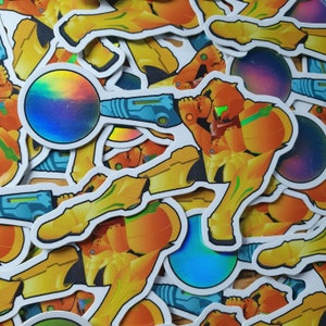 Samus Metroid | Aufkleber |   | Holographisch | KOSTENLOSER VERSAND!