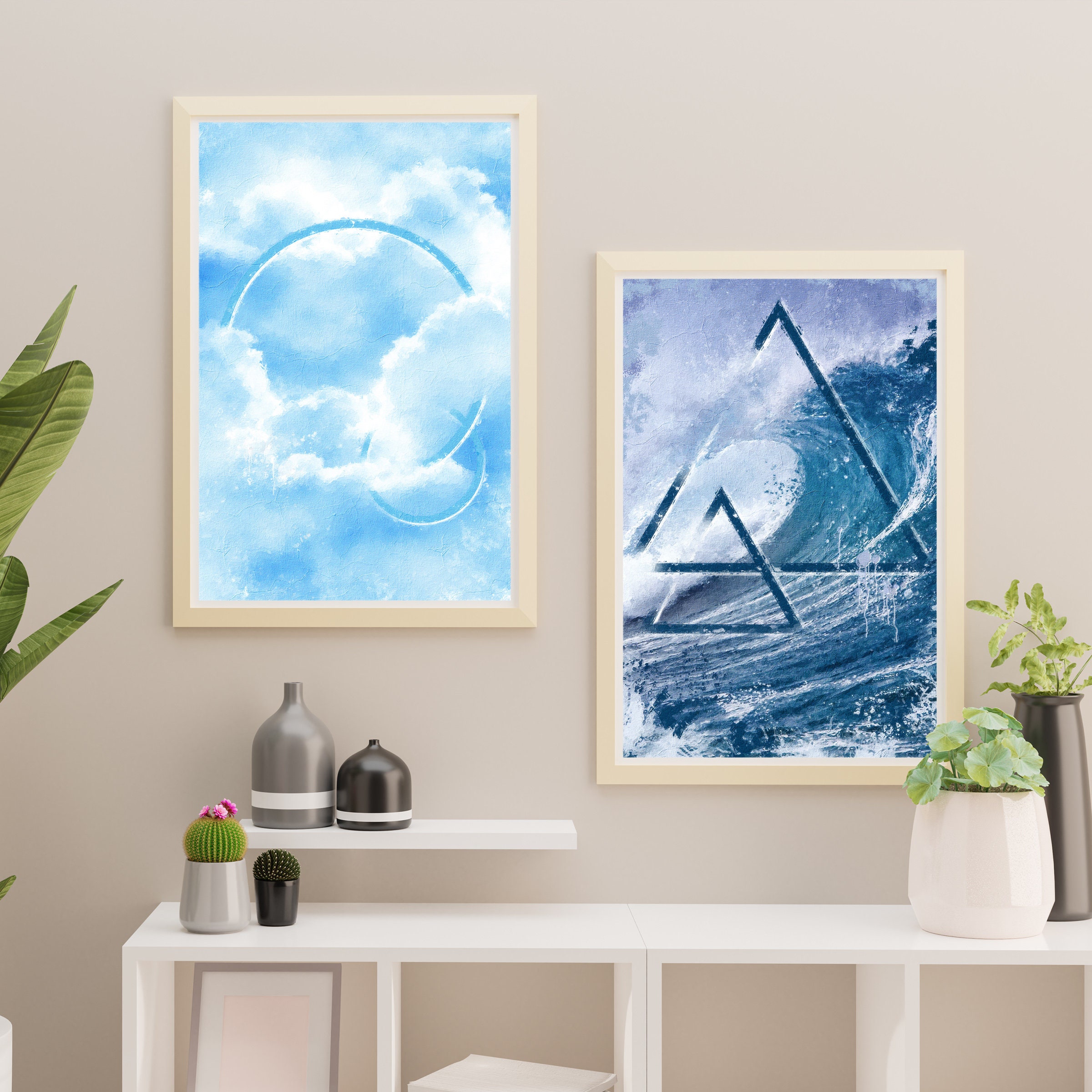 Printable Wall Art Borders Abstract Digital Prints | Etsy