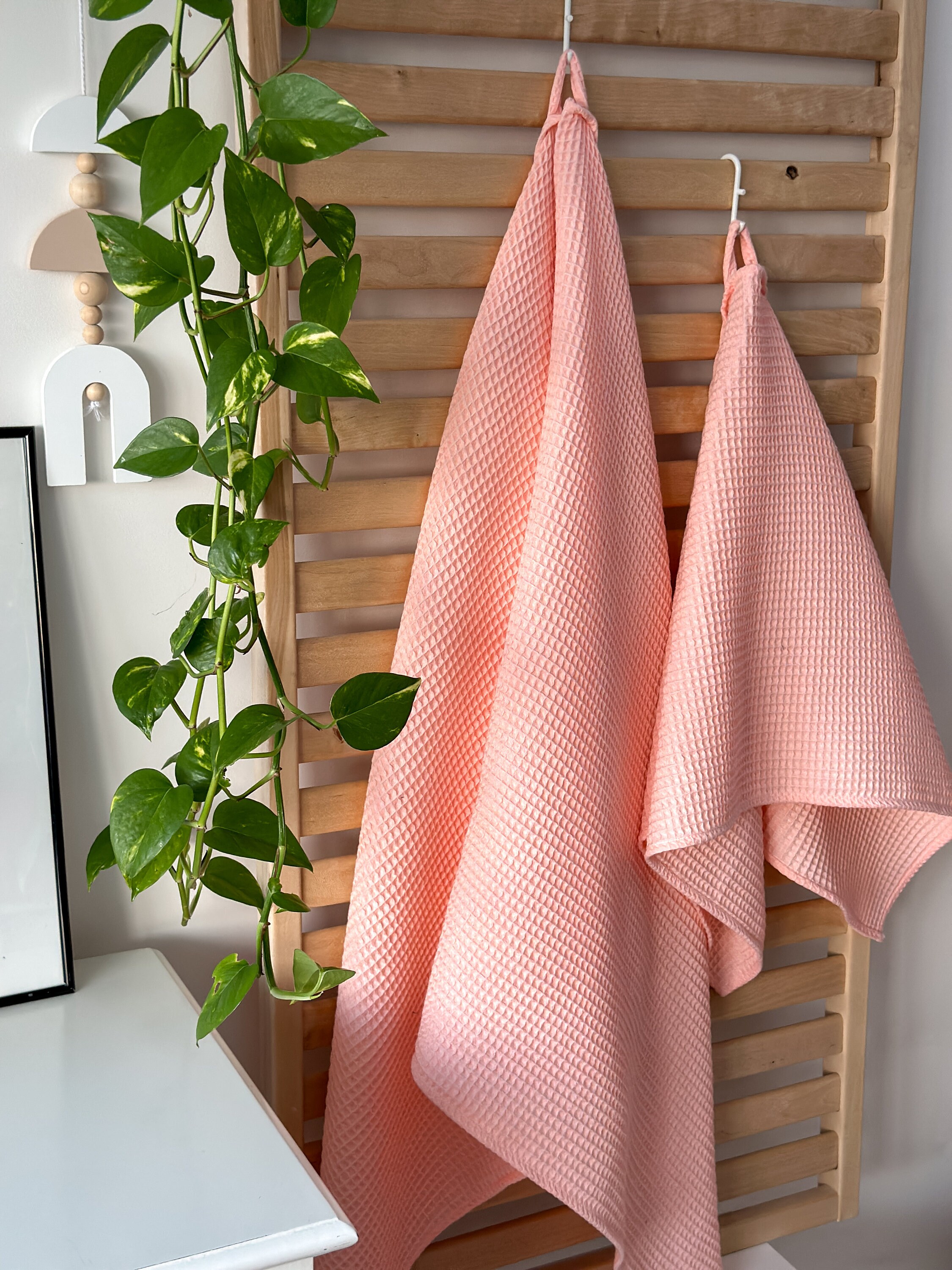 Hay waffle towel sale