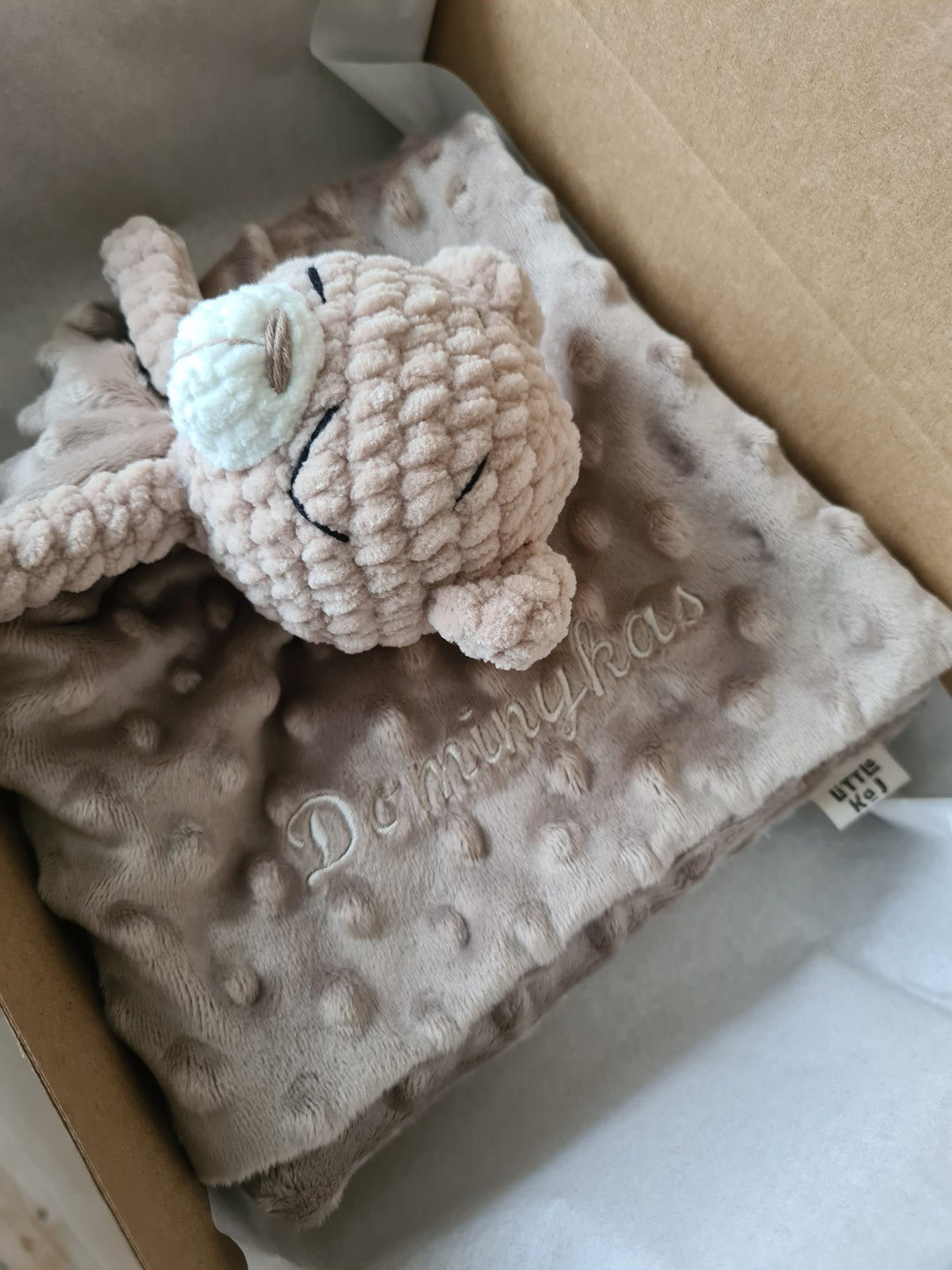 Monogrammed Baby Gift Hand Sewn Baby Lovey Unique Baby Shower Gift