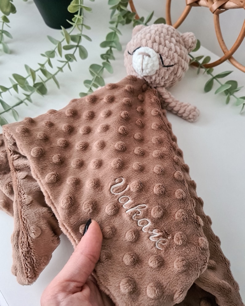 Monogrammed Baby Gift Hand Sewn Baby Lovey Unique Baby Shower Gift