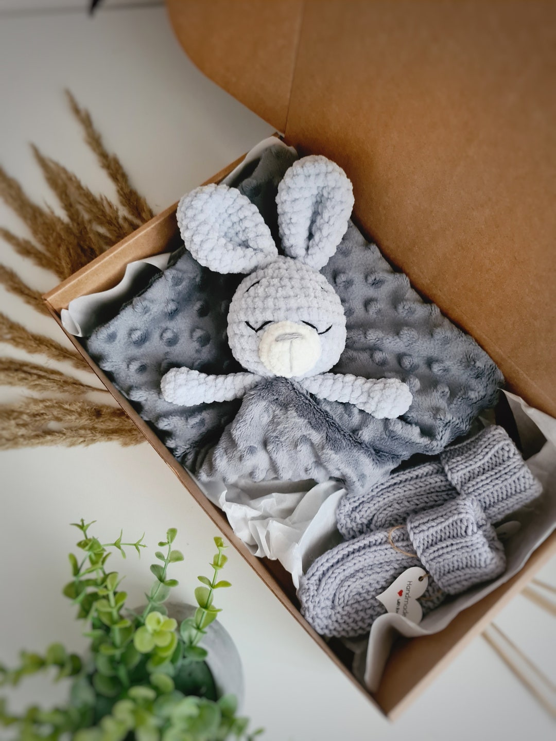 Sleeping Bunny Plush, Soft Brown