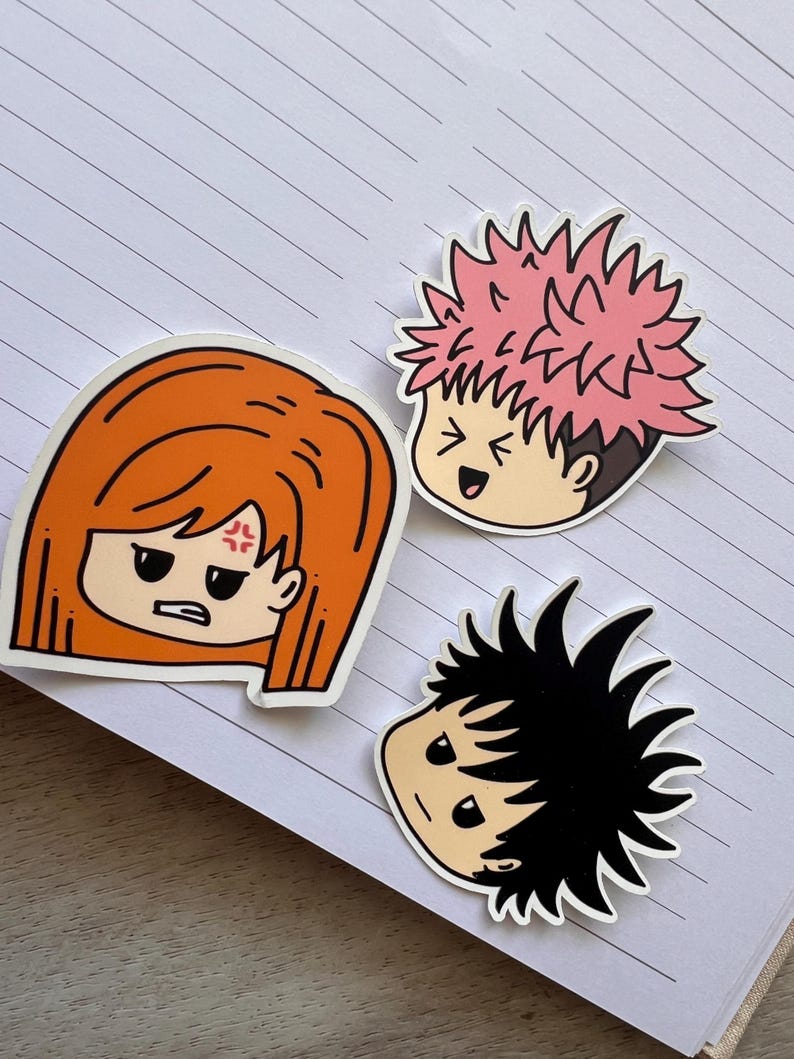 JJK Curse College Students Sticker Set! - Etsy