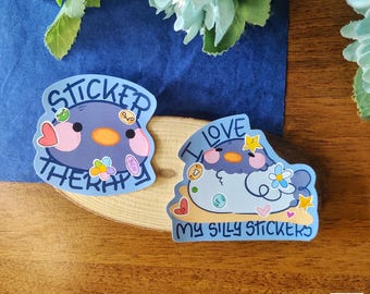 Sticker Collector Pigeon Sticker Set, Cute Bird Sticker, Meme Sticker, Kawaii Sticker, Cute Gift for Happy Mail, Notebook, Laptop