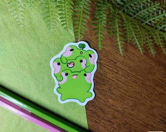 Adesivo Pilha de Sapos // Adesivo de Sapo Fofo, Adesivo de Meme, Adesivo Kawaii, Presente Fofo para Correio, Caderno, Laptop