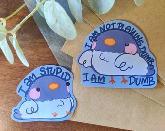 Dumb Pigeon Sticker Set, Cute Bird Sticker, Meme Sticker, Kawaii Sticker, Cute Gift for Happy Mail, Notebook, Laptop