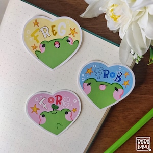 Ensemble d'autocollants grenouille grenouille Forg Freg, autocollant Chibi mignon, autocollant meme, autocollant Kawaii, joli cadeau pour Happy Mail, ordinateur portable, ordinateur portable