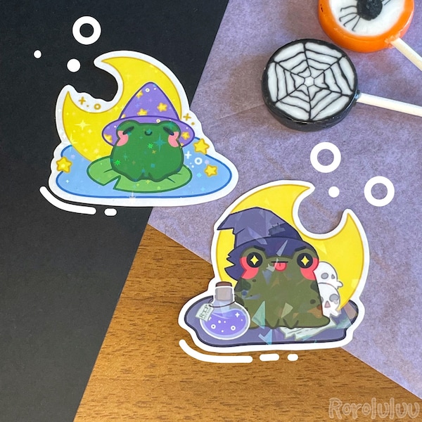 Magic Frogs Stickers, Cute Frog Sticker, Meme Sticker, Kawaii Sticker, Cute Gift for Happy Mail, Notebook, Laptop