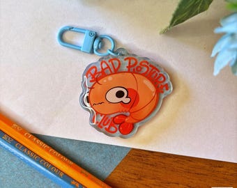 Bad Posture Shrimp Keychain // Cute Acrylic Keychain, Shrimp Keychain, Gift Ideas, Cute Animals