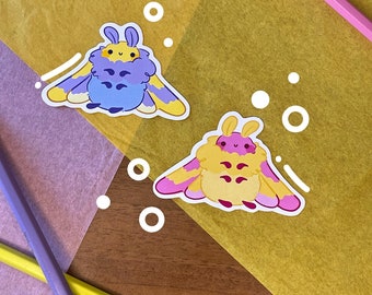 Sommer Motten Aufkleber, niedlicher Ahorn Motten Aufkleber, Meme Aufkleber, Kawaii Aufkleber, niedliches Geschenk für Happy Mail, Notizbuch, Laptop